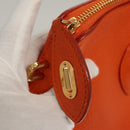 LOUIS VUITTON Suhari Lockit PM Hand Bag Taurillon Leather Orange LV Auth KD507-10