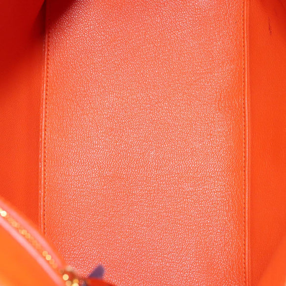LOUIS VUITTON Suhari Lockit PM Hand Bag Taurillon Leather Orange LV Auth KD507