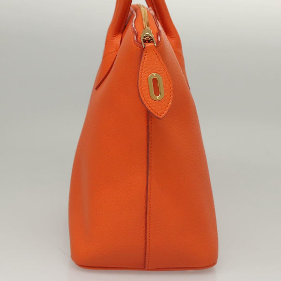 LOUIS VUITTON Suhari Lockit PM Hand Bag Taurillon Leather Orange LV Auth KD507