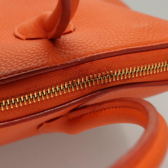 LOUIS VUITTON Suhari Lockit PM Hand Bag Taurillon Leather Orange LV Auth KD507