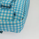 FENDI Waist bag Nylon Blue Gold Auth KD512-14