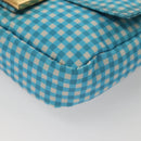 FENDI Waist bag Nylon Blue Gold Auth KD512-17