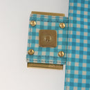 FENDI Waist bag Nylon Blue Gold Auth KD512-10