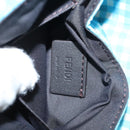 FENDI Waist bag Nylon Blue Gold Auth KD512-21