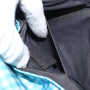 FENDI Waist bag Nylon Blue Gold Auth KD512-24