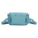 FENDI Waist bag Nylon Blue Gold Auth KD512-2