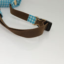 FENDI Waist bag Nylon Blue Gold Auth KD512-7