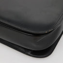 CELINE Circle Hand Bag Leather Black Gold Auth KD513-16