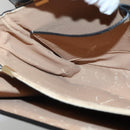 CELINE Circle Hand Bag Leather Black Gold Auth KD513-20