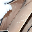 CELINE Circle Hand Bag Leather Black Gold Auth KD513-23