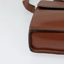 CELINE Shoulder Bag Leather Brown Auth KD516-9