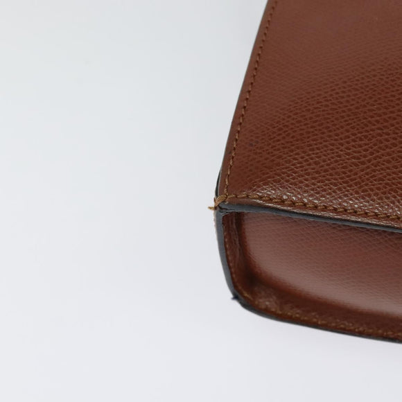 CELINE Shoulder Bag Leather Brown Auth KD516