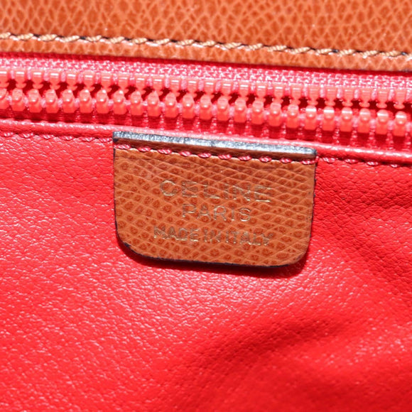 CELINE Shoulder Bag Leather Brown Auth KD516
