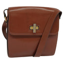 CELINE Shoulder Bag Leather Brown Auth KD516-1