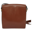 CELINE Shoulder Bag Leather Brown Auth KD516-2