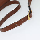 CELINE Shoulder Bag Leather Brown Auth KD516-7