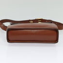 CELINE Shoulder Bag Leather Brown Auth KD516-5