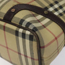 BURBERRY Nova Check Hand Bag PVC Beige Auth KD523-14