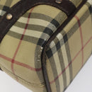 BURBERRY Nova Check Hand Bag PVC Beige Auth KD523-16