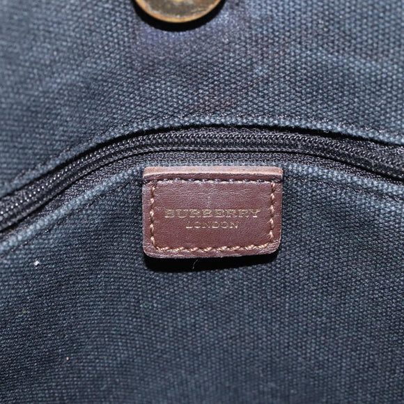 BURBERRY Nova Check Hand Bag PVC Beige Auth KD523