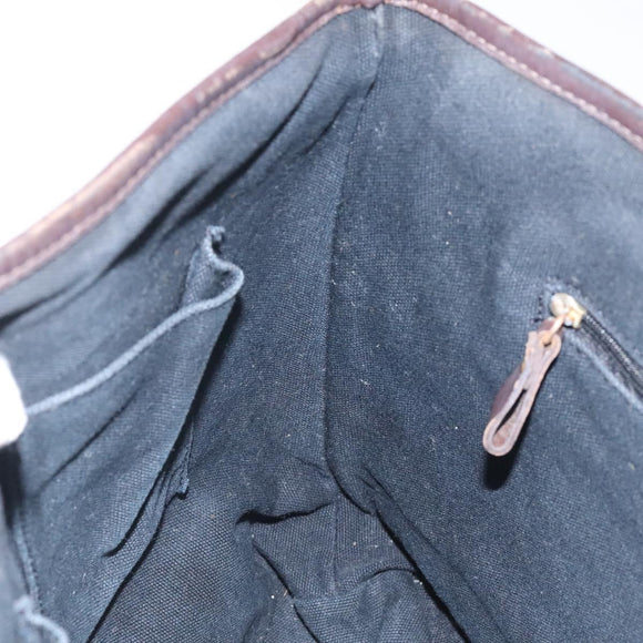 BURBERRY Nova Check Hand Bag PVC Beige Auth KD523