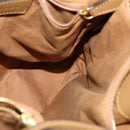 BURBERRY Nova Check Hand Bag PVC 2way Beige Gold Auth KD524-21