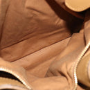 BURBERRY Nova Check Hand Bag PVC 2way Beige Gold Auth KD524-24