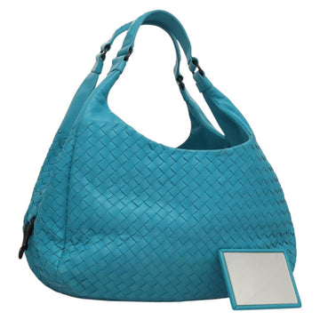 BOTTEGA VENETA INTRECCIATO Hand Bag Leather Blue Auth KD527AM