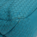BOTTEGA VENETA INTRECCIATO Hand Bag Leather Blue Auth KD527AM-9