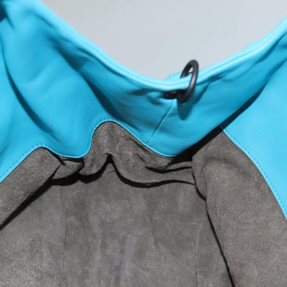 BOTTEGA VENETA INTRECCIATO Hand Bag Leather Blue Auth KD527AM