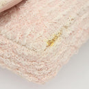 CHANEL Matelasse Chain Shoulder Bag tweed Pink CC Auth KD532-8
