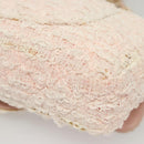 CHANEL Matelasse Chain Shoulder Bag tweed Pink CC Auth KD532-17