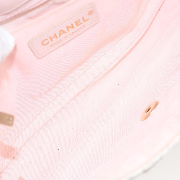 CHANEL Matelasse Chain Shoulder Bag tweed Pink CC Auth KD532