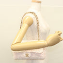 CHANEL Matelasse Chain Shoulder Bag tweed Pink CC Auth KD532-26