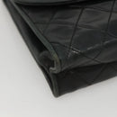 CHANEL Matelasse Chain Shoulder Bag Lamb Skin Black CC Auth KD533-15