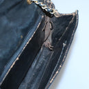 CHANEL Matelasse Chain Shoulder Bag Lamb Skin Black CC Auth KD533-11