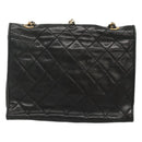 CHANEL Matelasse Chain Shoulder Bag Lamb Skin Black CC Auth KD533-2