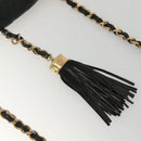 CHANEL Matelasse Chain Shoulder Bag Lamb Skin Black CC Auth KD533-8