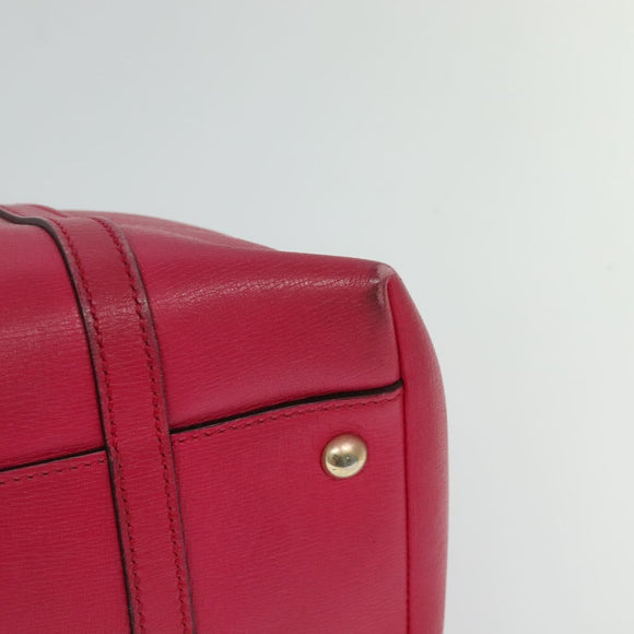 GUCCI Hand Bag Leather 2way Pink Gold 309614 Auth KD534
