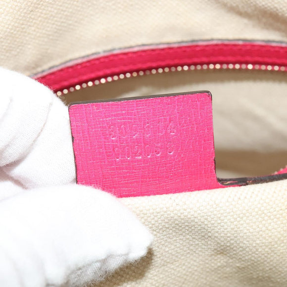 GUCCI Hand Bag Leather 2way Pink Gold 309614 Auth KD534