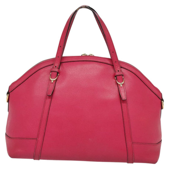 GUCCI Hand Bag Leather 2way Pink Gold 309614 Auth KD534