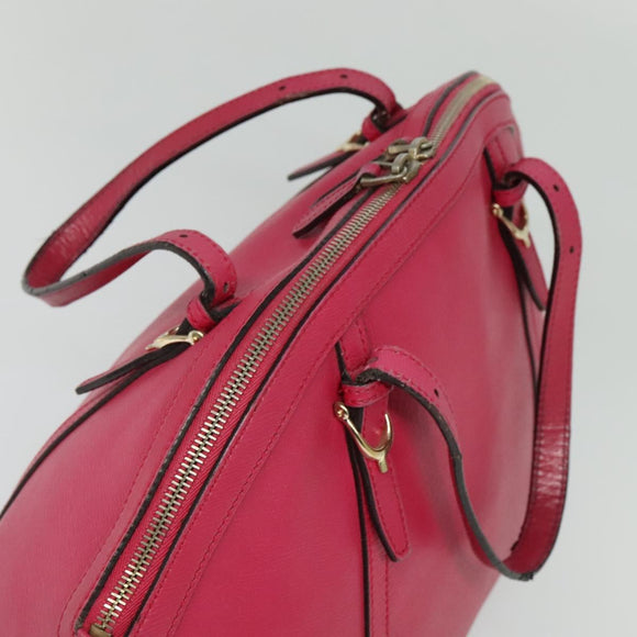 GUCCI Hand Bag Leather 2way Pink Gold 309614 Auth KD534