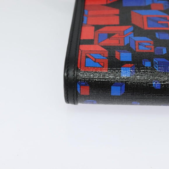 GUCCI Square G Space Shoulder Bag PVC Black Silver 631766 Auth KD535