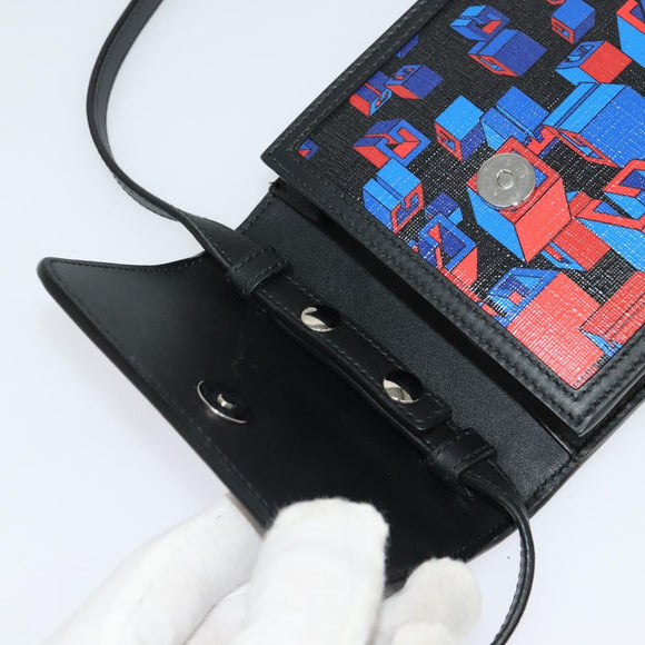 GUCCI Square G Space Shoulder Bag PVC Black Silver 631766 Auth KD535