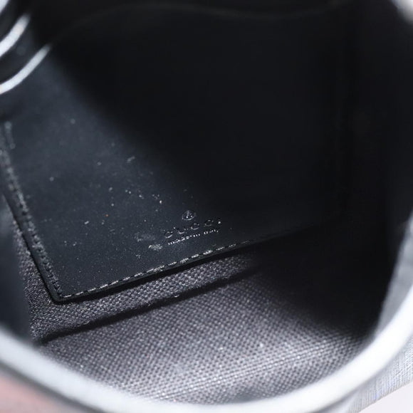 GUCCI Square G Space Shoulder Bag PVC Black Silver 631766 Auth KD535