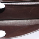 GUCCI Shoulder Bag Leather Brown Gold Silver Auth KD536-11