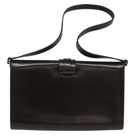 GUCCI Shoulder Bag Leather Brown Gold Silver Auth KD536 - 0