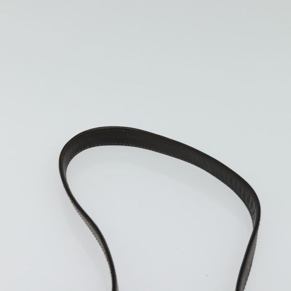 GUCCI Shoulder Bag Leather Brown Gold Silver Auth KD536