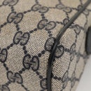 GUCCI GG Supreme Sherry Line Bag PVC Navy Gold Red 42 01 4071 Auth KD539-16