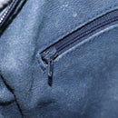 GUCCI GG Supreme Sherry Line Bag PVC Navy Gold Red 42 01 4071 Auth KD539-21